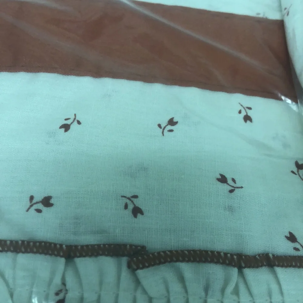 Vtg cottage‎ core curtain set topper w/ bows + tier + valance Lexington #636